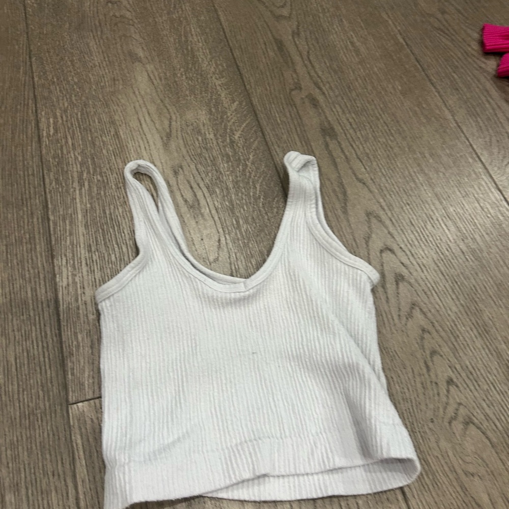 Urban Outfitters White Ribbed Tank Top